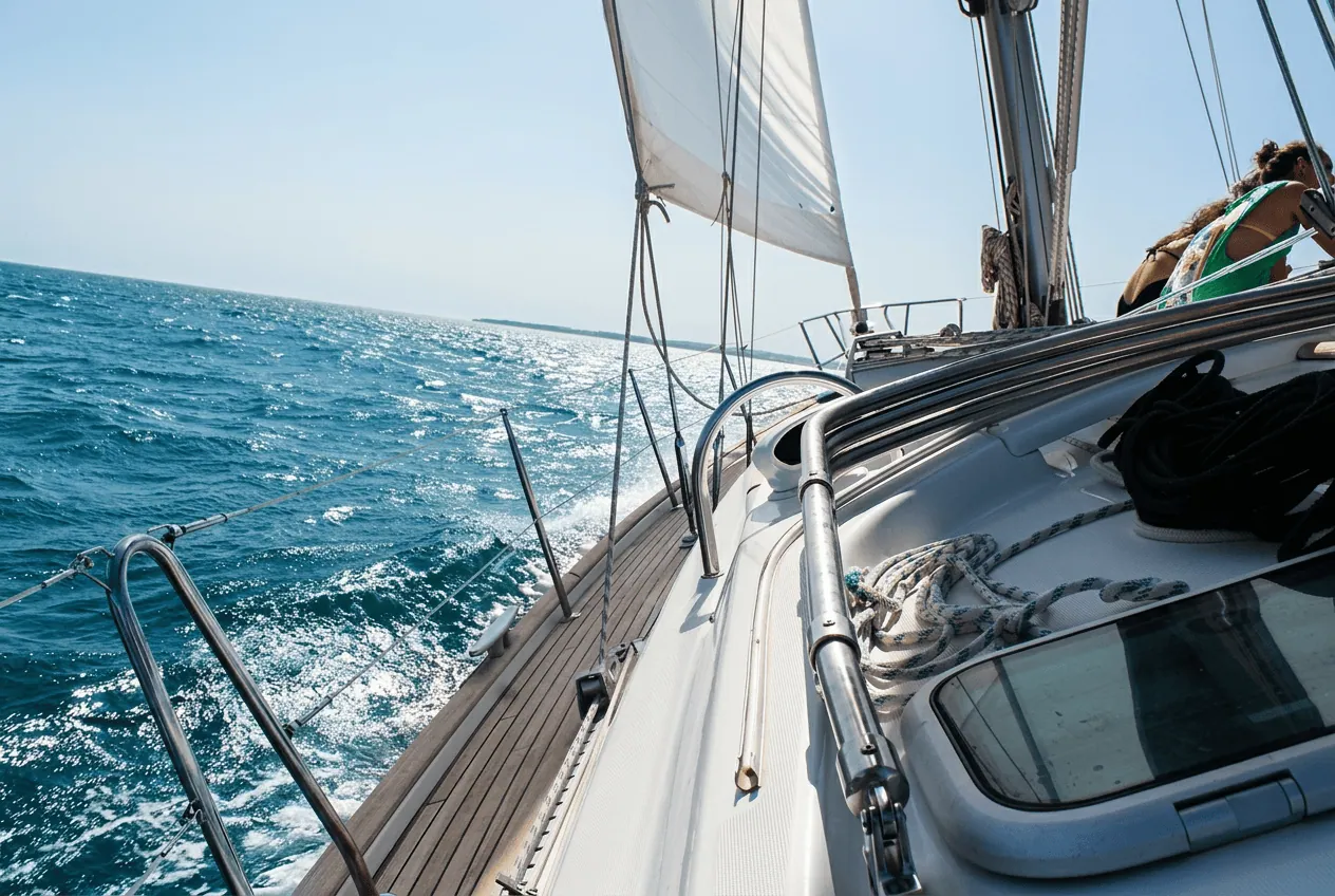 Navegar a vela por el Mediterráneo, rumbo al horizonte